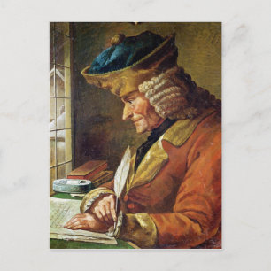 Voltaire i sin studie vykort
