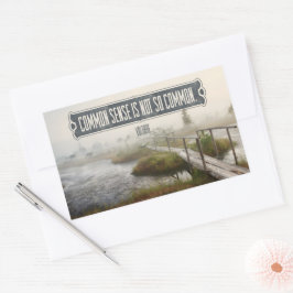 Voltaire inspirationcitat "Sunt förnuft" Rektangulärt Klistermärke