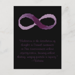 Voltaire Meditation Infinity Quote Postcard Vykort