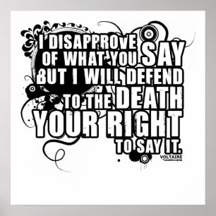 Voltaire-offert (B&W) Poster