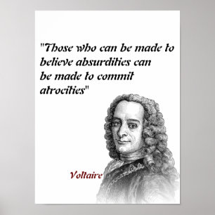 Voltaire-offert för absurheter och illdåd poster