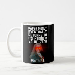 Voltaire-offerten för Pappra pengar återgår i sig Kaffemugg