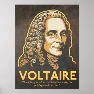 Voltaire-offertutskrift Poster