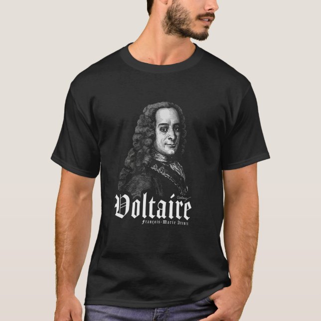 Voltaire Philosopher Enlightenment Humanistic Phil T Shirt (Framsida)