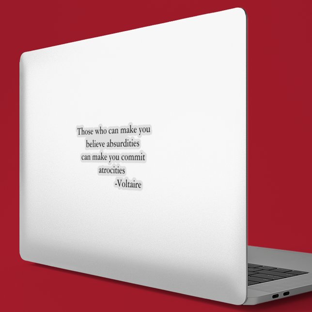 Voltaire-varningscitat Klistermärken (Skapare uppladdad)