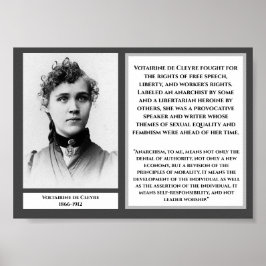 Voltairine de Cleyre Feminist Libertarian Arnarchy Poster