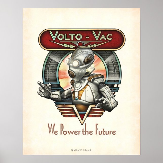 Volto-Vac Retro Robot poster (16 x 20 tum) (Framsidan)