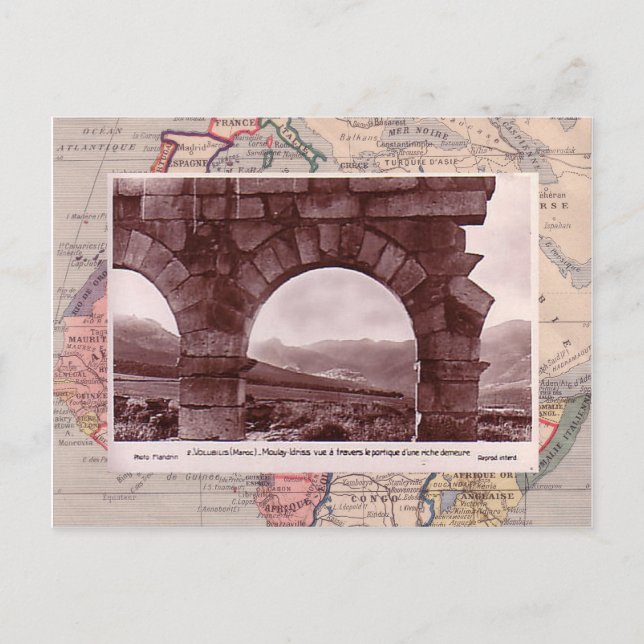 Volubilis, romersk stad i Mprocco Vykort (Framsida)