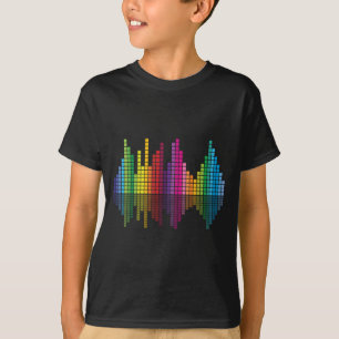 Volume Raver för musikutjämnare färgad Ljud T Shirt