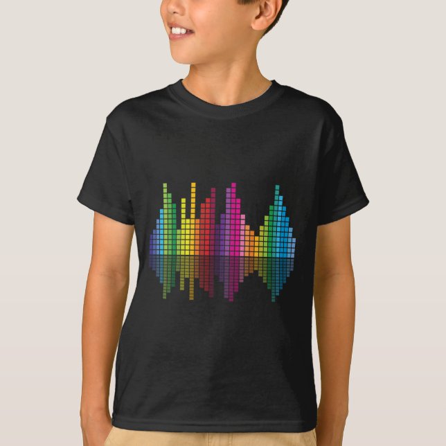 Volume Raver för musikutjämnare färgad Ljud T Shirt (Framsida)