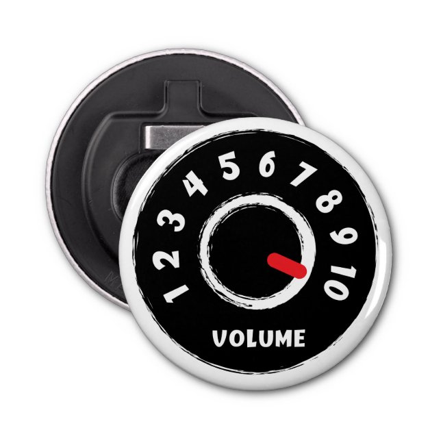 Volumeknop regelaar, geluid strekte knop. Gitaar. Flasköppnare (Framsidan)