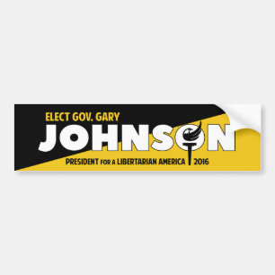 Voluntarist ancap 2016 för Gary Johnson en som Bildekal