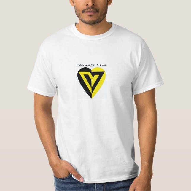 Voluntaryism är kärlek - T-tröja T-shirt (Framsida)