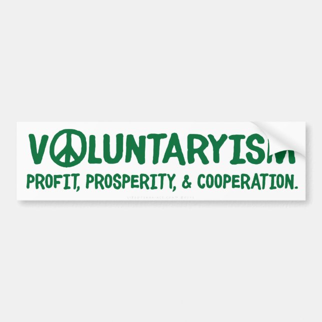 Voluntaryism bildekal (Framsidan)