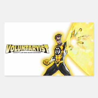 Voluntaryist Blast Sticker Rektangulärt Klistermärke