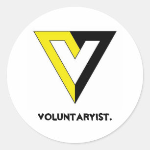 Voluntaryist. Runt Klistermärke