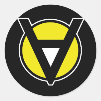 Voluntaryist Sticker med White Center Runt Klistermärke