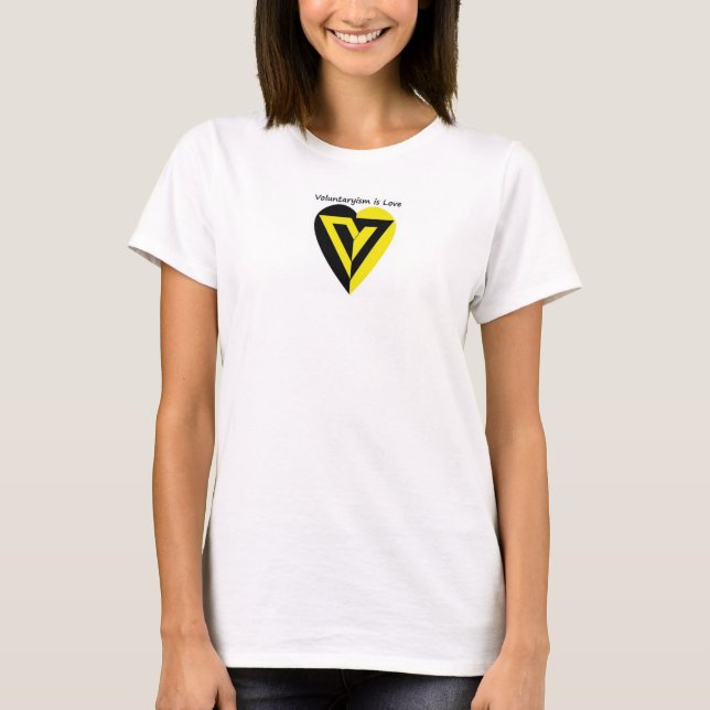 Voluntarymen är Kärlek - Tanktopet för kvinnor T-shirt (Framsida)
