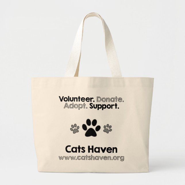 Volunteer.Adopt.Donate.Support-toto Jumbo Tygkasse (Framsidan)