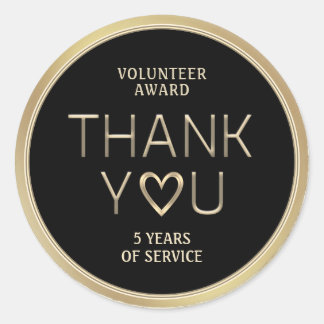 Volunteer Award Tack för tjänstekapacitetens år Cl Runt Klistermärke