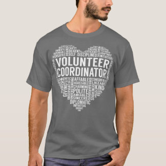 Volunteer Coordinator Heart T Shirt