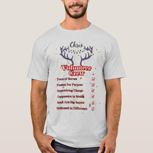 Volunteer Crew-Personligen T-Shirt (Framsida)