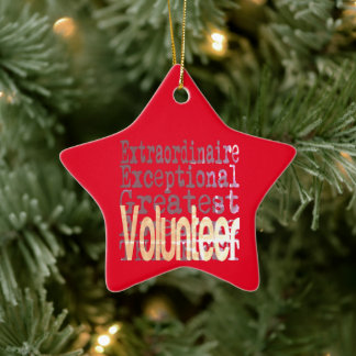 Volunteer Extraordinaire Julgransprydnad Keramik