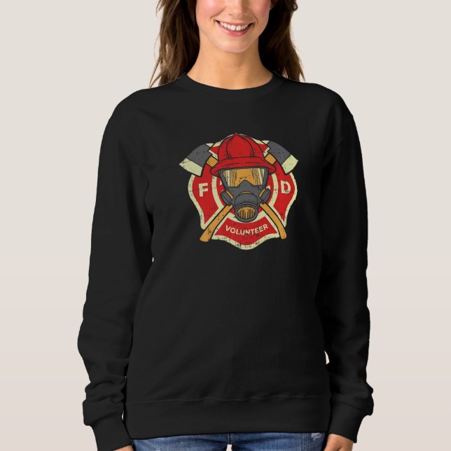 Volunteer Fire Department Fireman Firefighter T Shirt (Framsida)