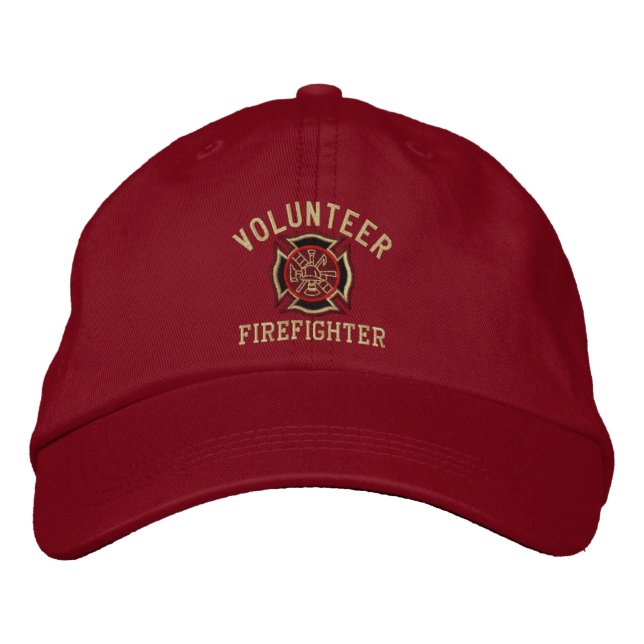 Volunteer Firefighter Anpassningsbar Embroidery Broderad Keps (Framsida)