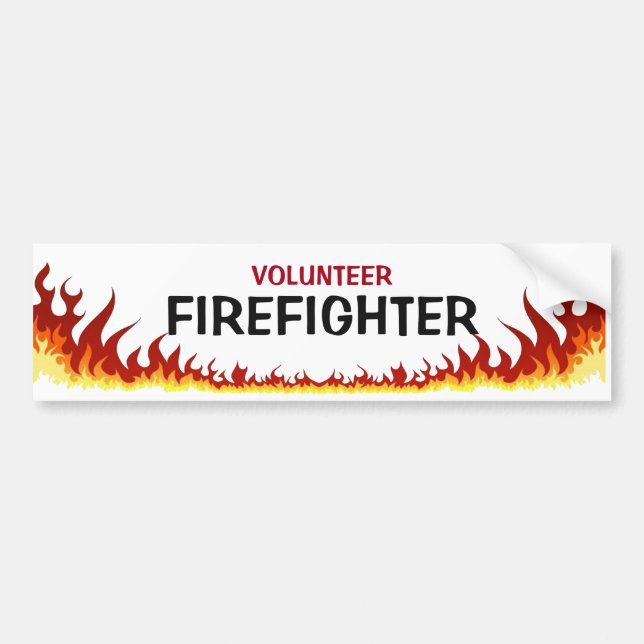 Volunteer Firefighter Bildekal (Framsidan)