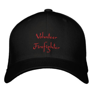 Volunteer Firefighter Embroized Hat Broderad Keps