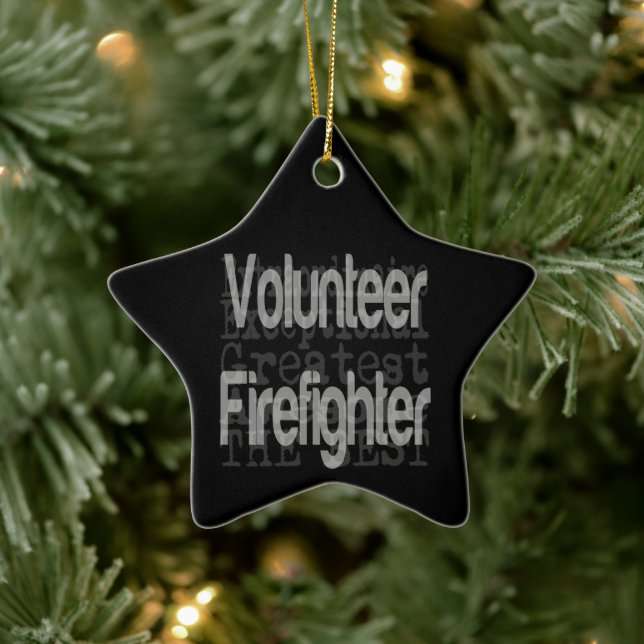 Volunteer Firefighter Extraordinaire Julgransprydnad Keramik (Träd)
