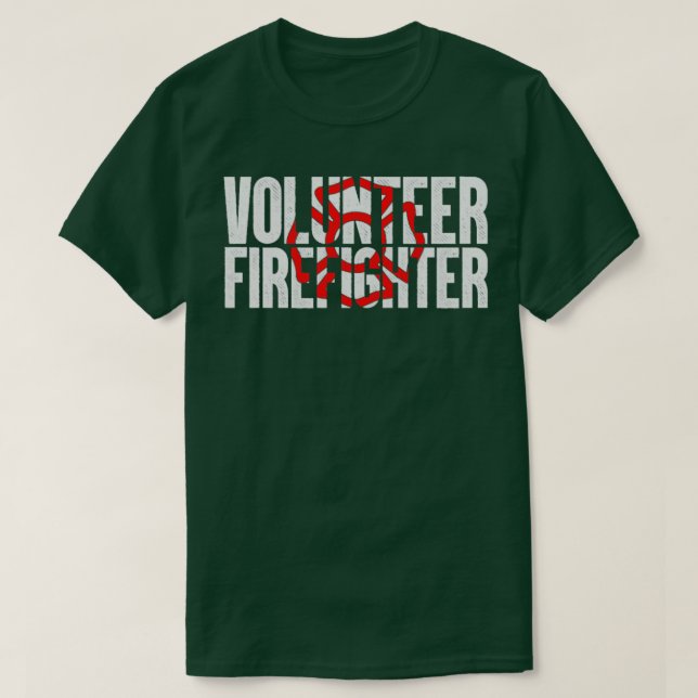 Volunteer Firefighter Fire Department T Shirt (Design framsida)