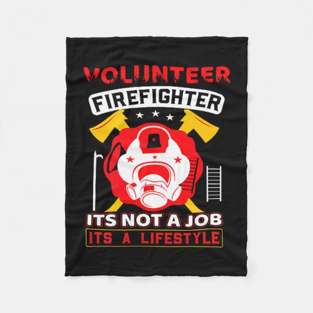 Volunteer Firefighter Fireman Gift Proud Firefight Fleecefilt (Framsidan)