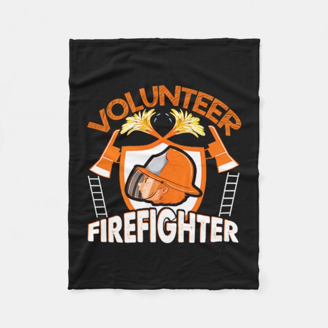 Volunteer Firefighter Fireman Gift Proud Firefight Fleecefilt (Framsidan)