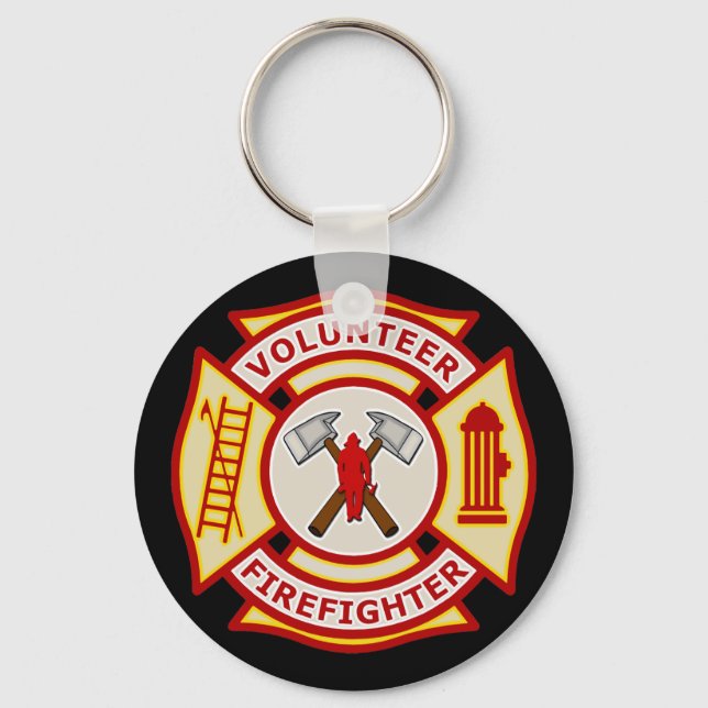 Volunteer Firefighter Malta Kor Nyckelring (Framsida)
