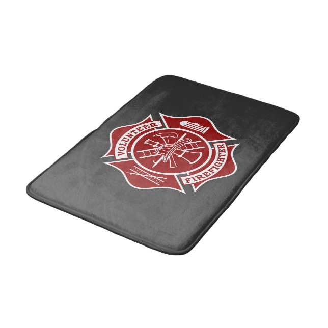 Volunteer Firefighter Small Bath Mat Badrumsmatta (Vinklad)
