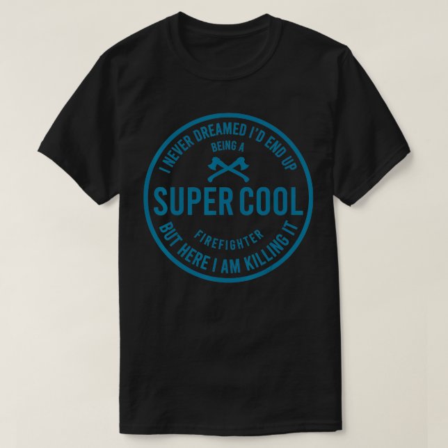 Volunteer Firefighter Studenten Junior Firefighte T Shirt (Design framsida)