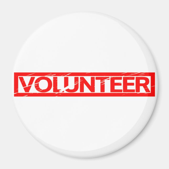 Volunteer Frimärke Magnet (Framsidan)