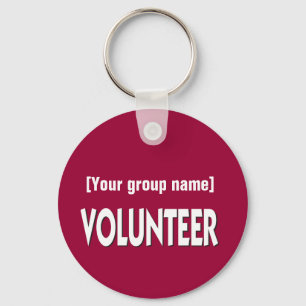 Volunteer Gift med Namn Nyckelring
