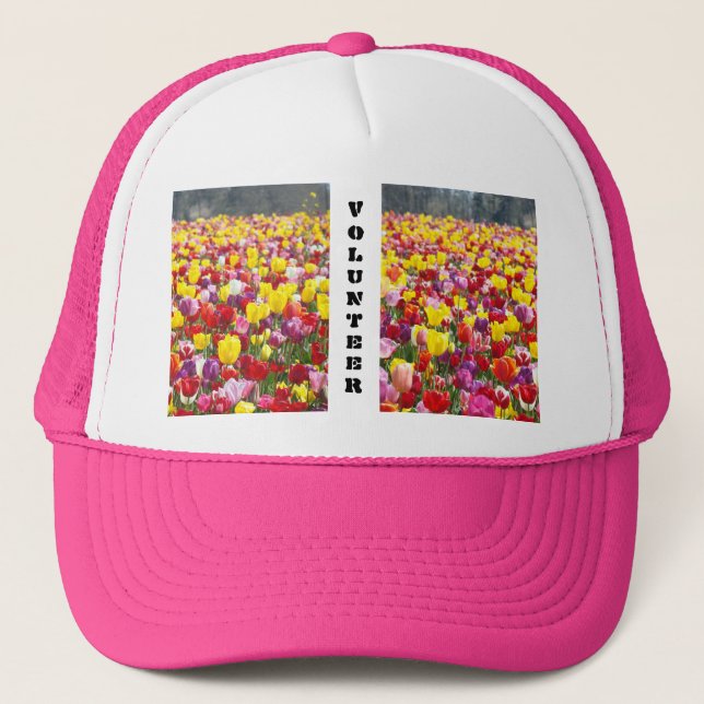 VOLUNTEER Hattar Rosa Trucker Hattar Tulpaner Keps (Framsida)