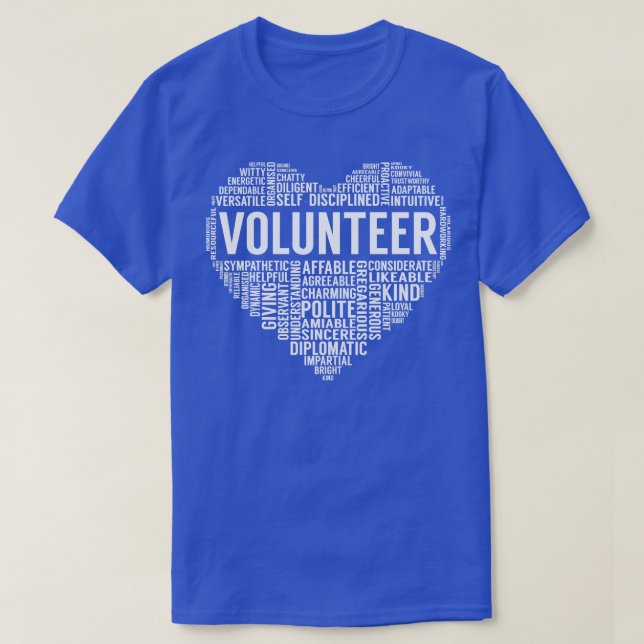 Volunteer Heart T Shirt (Design framsida)
