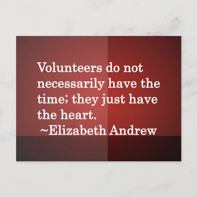 Volunteer Heart Vykort (Framsida)