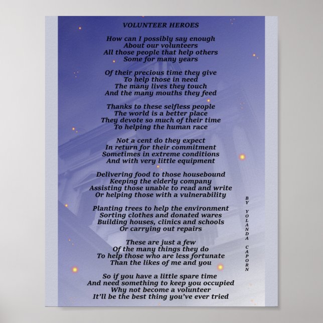 Volunteer Heroes Poster (Framsidan)