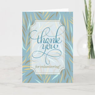 Volunteer Himmel Blue Botanical Earthy Tones Tack Kort