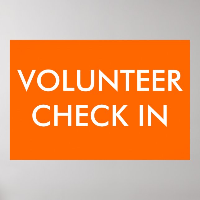 VOLUNTEER-KONTROLL IN POSTER (Framsidan)