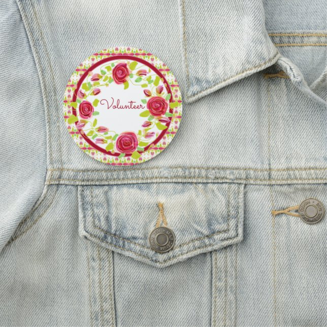 Volunteer Magnetic Namn Badge Namnbricka (På plats)