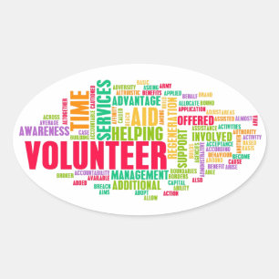 Volunteer Ovalt Klistermärke