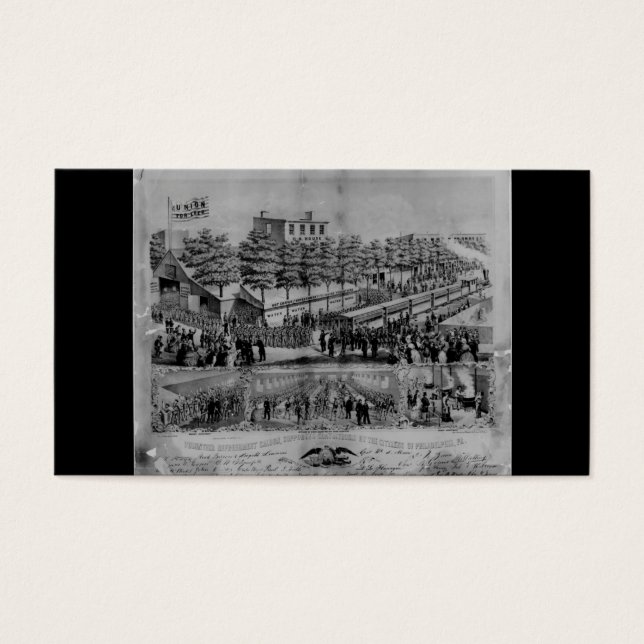 Volunteer Refreshment Saloon Circa 1861 Visitkort (Framsidan)