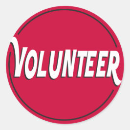 Volunteer Sticker for Events Runt Klistermärke